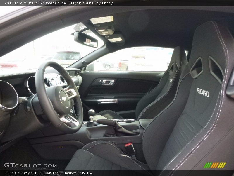Magnetic Metallic / Ebony 2016 Ford Mustang EcoBoost Coupe