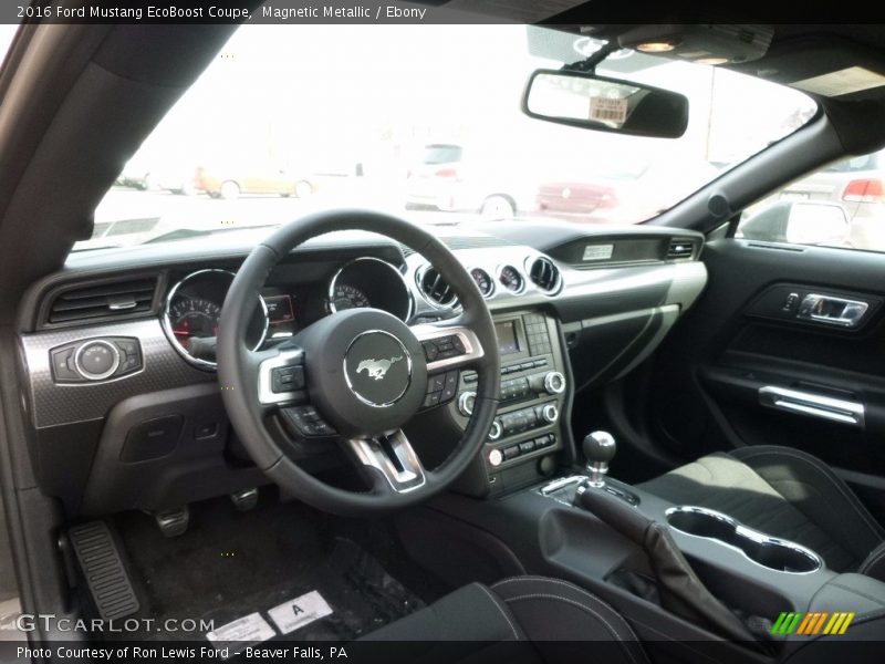 Magnetic Metallic / Ebony 2016 Ford Mustang EcoBoost Coupe