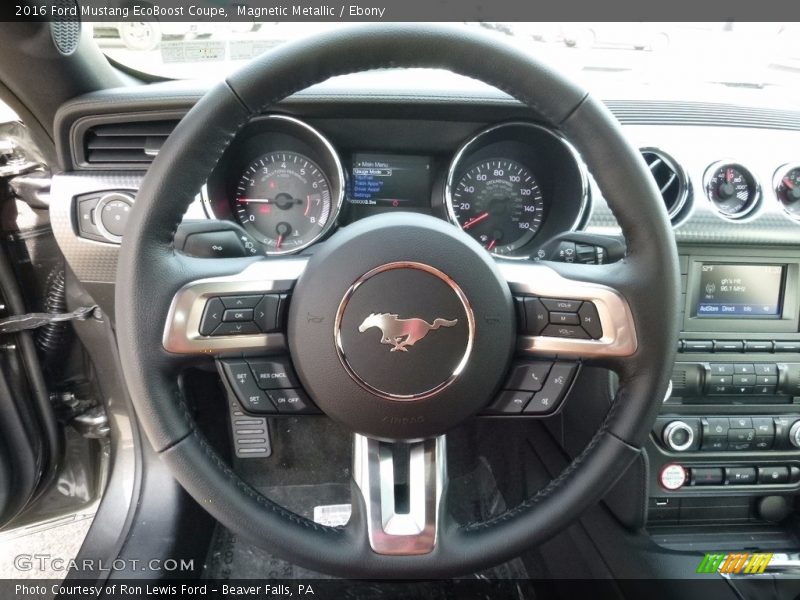 Magnetic Metallic / Ebony 2016 Ford Mustang EcoBoost Coupe