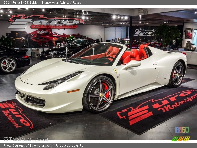 Bianco Avus (White) / Rosso 2014 Ferrari 458 Spider