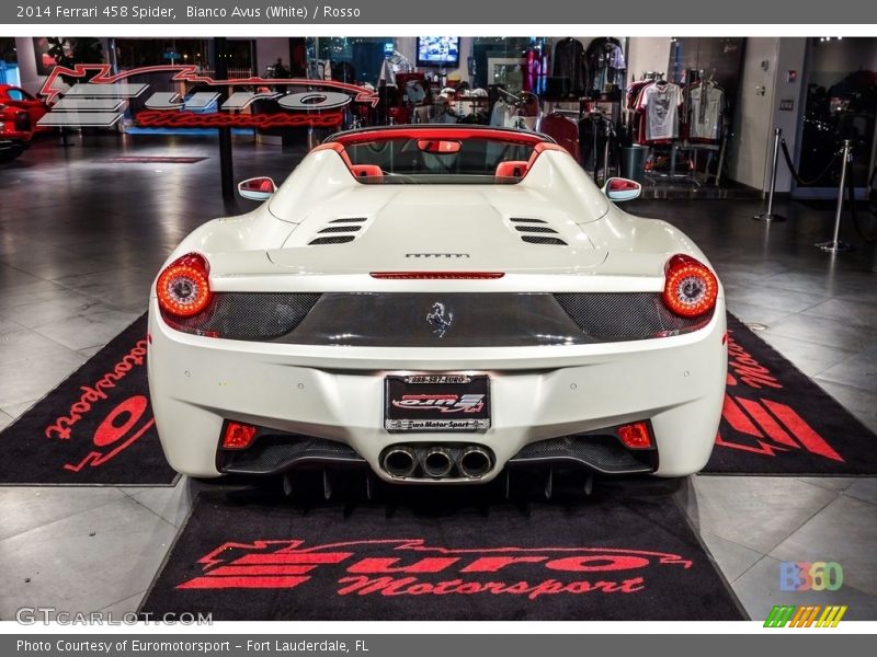 Bianco Avus (White) / Rosso 2014 Ferrari 458 Spider