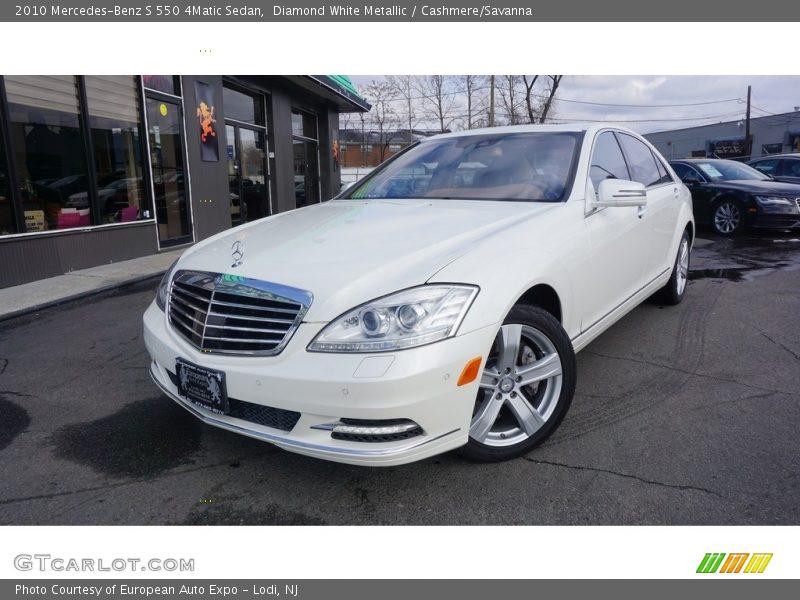 Diamond White Metallic / Cashmere/Savanna 2010 Mercedes-Benz S 550 4Matic Sedan
