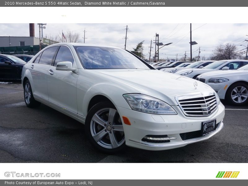 Diamond White Metallic / Cashmere/Savanna 2010 Mercedes-Benz S 550 4Matic Sedan