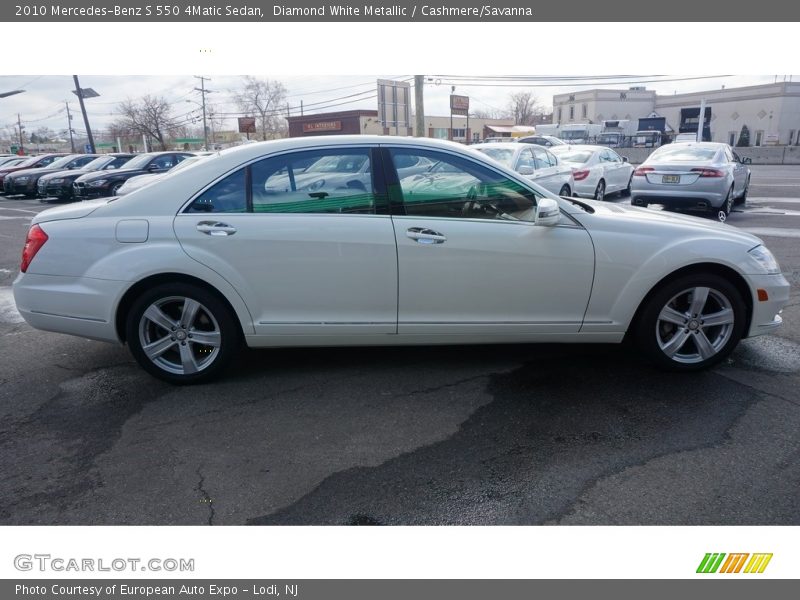Diamond White Metallic / Cashmere/Savanna 2010 Mercedes-Benz S 550 4Matic Sedan
