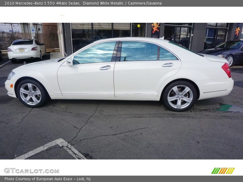 Diamond White Metallic / Cashmere/Savanna 2010 Mercedes-Benz S 550 4Matic Sedan