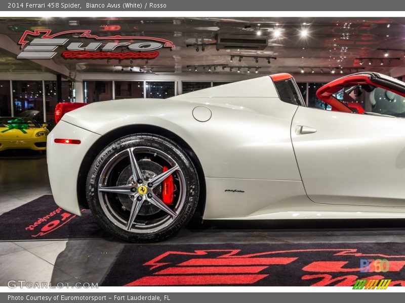 Bianco Avus (White) / Rosso 2014 Ferrari 458 Spider