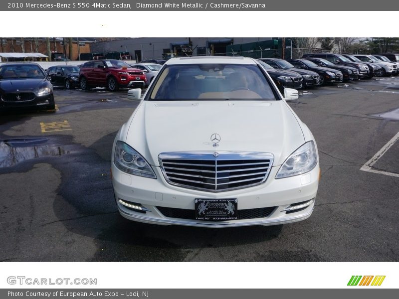 Diamond White Metallic / Cashmere/Savanna 2010 Mercedes-Benz S 550 4Matic Sedan
