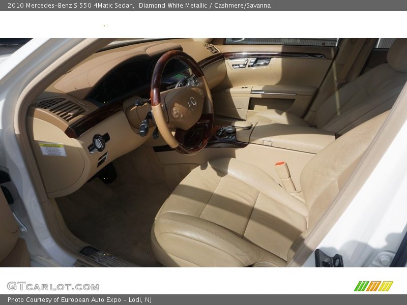 Diamond White Metallic / Cashmere/Savanna 2010 Mercedes-Benz S 550 4Matic Sedan