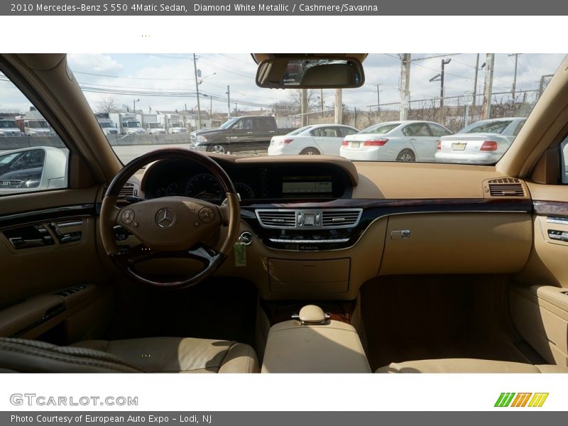 Diamond White Metallic / Cashmere/Savanna 2010 Mercedes-Benz S 550 4Matic Sedan