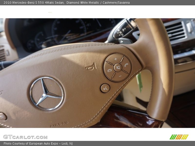 Diamond White Metallic / Cashmere/Savanna 2010 Mercedes-Benz S 550 4Matic Sedan