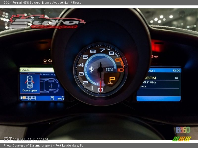 Bianco Avus (White) / Rosso 2014 Ferrari 458 Spider