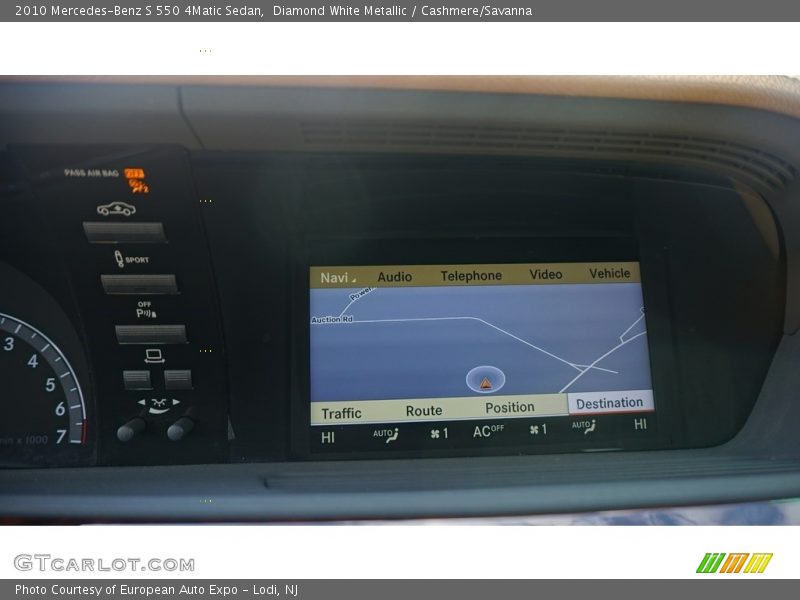 Diamond White Metallic / Cashmere/Savanna 2010 Mercedes-Benz S 550 4Matic Sedan