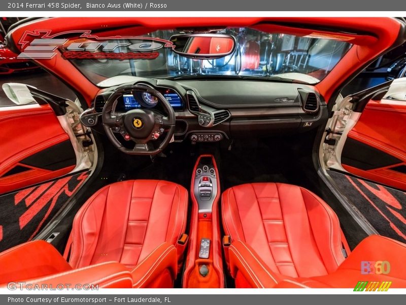 Bianco Avus (White) / Rosso 2014 Ferrari 458 Spider