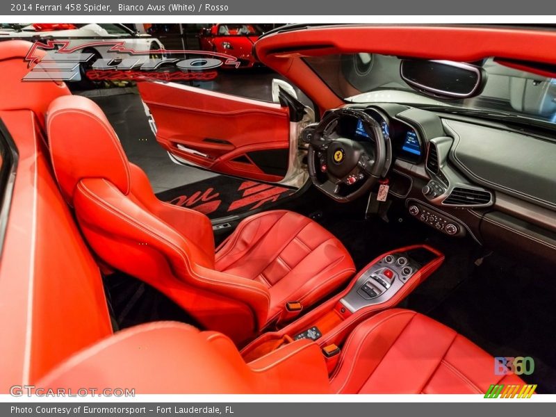 Bianco Avus (White) / Rosso 2014 Ferrari 458 Spider