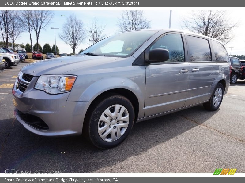 Billet Silver Metallic / Black/Light Graystone 2016 Dodge Grand Caravan SE