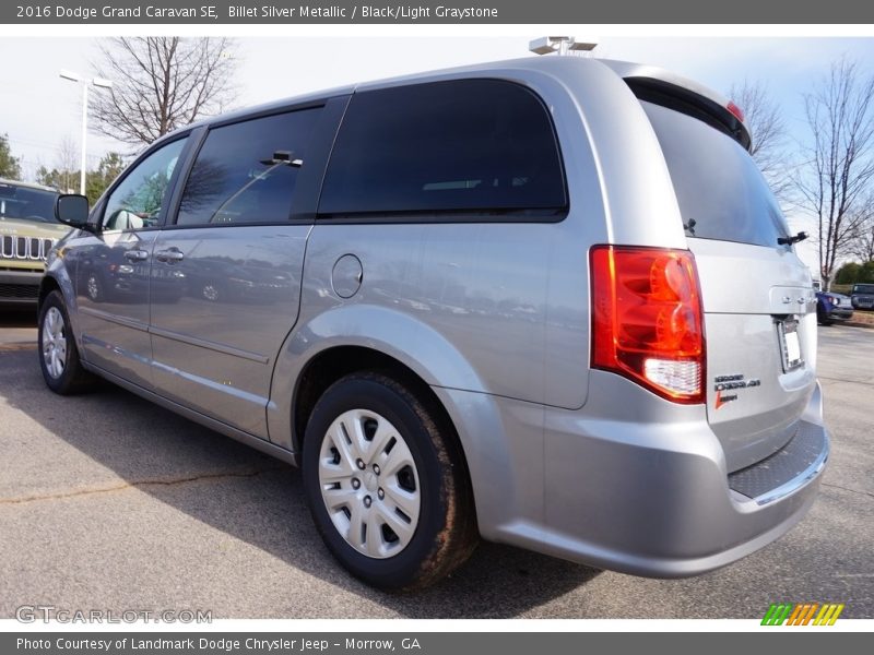 Billet Silver Metallic / Black/Light Graystone 2016 Dodge Grand Caravan SE