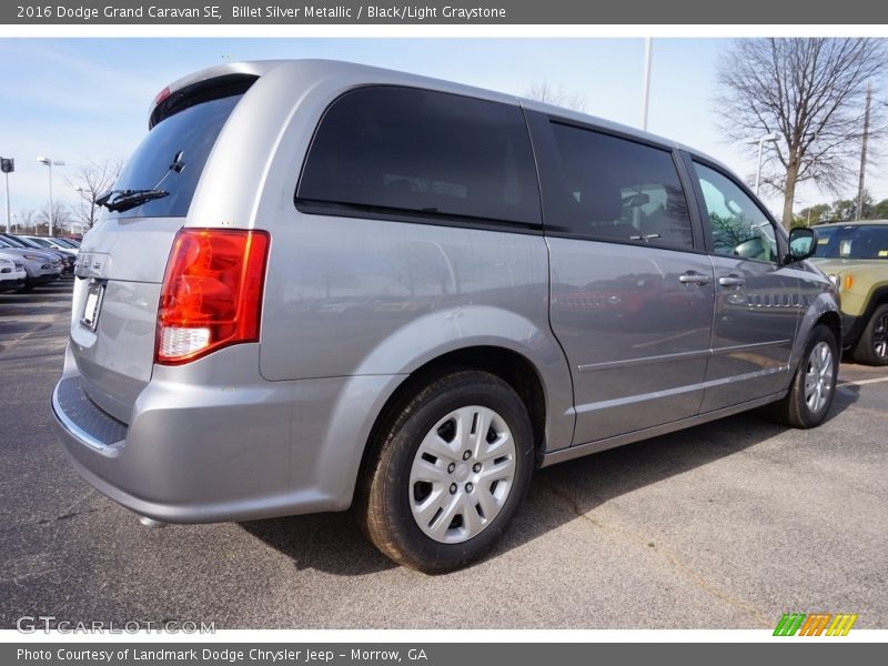 Billet Silver Metallic / Black/Light Graystone 2016 Dodge Grand Caravan SE