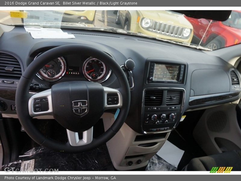 Billet Silver Metallic / Black/Light Graystone 2016 Dodge Grand Caravan SE