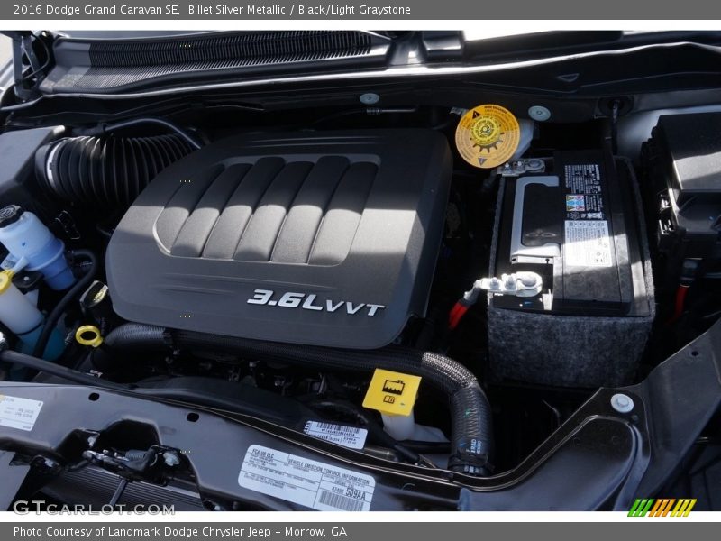 Billet Silver Metallic / Black/Light Graystone 2016 Dodge Grand Caravan SE