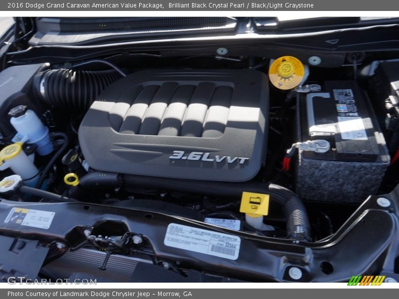 Brilliant Black Crystal Pearl / Black/Light Graystone 2016 Dodge Grand Caravan American Value Package