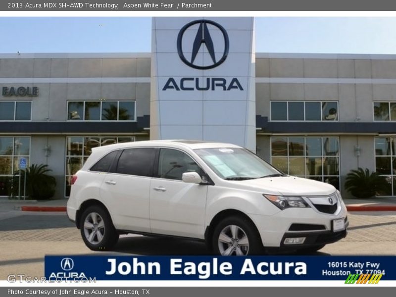 Aspen White Pearl / Parchment 2013 Acura MDX SH-AWD Technology