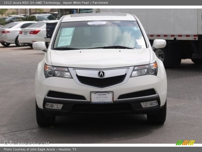 Aspen White Pearl / Parchment 2013 Acura MDX SH-AWD Technology