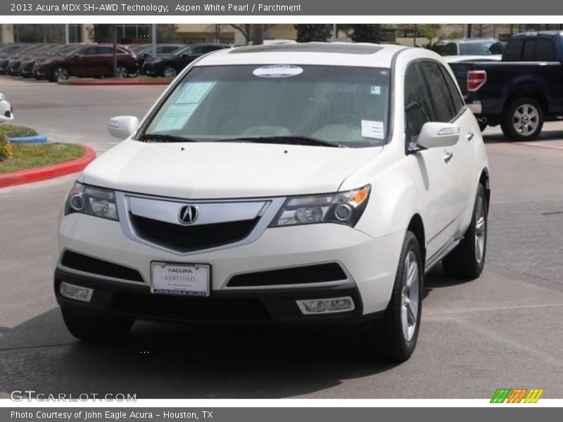 Aspen White Pearl / Parchment 2013 Acura MDX SH-AWD Technology