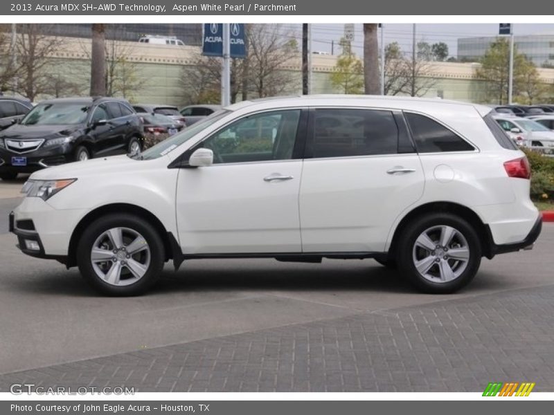 Aspen White Pearl / Parchment 2013 Acura MDX SH-AWD Technology