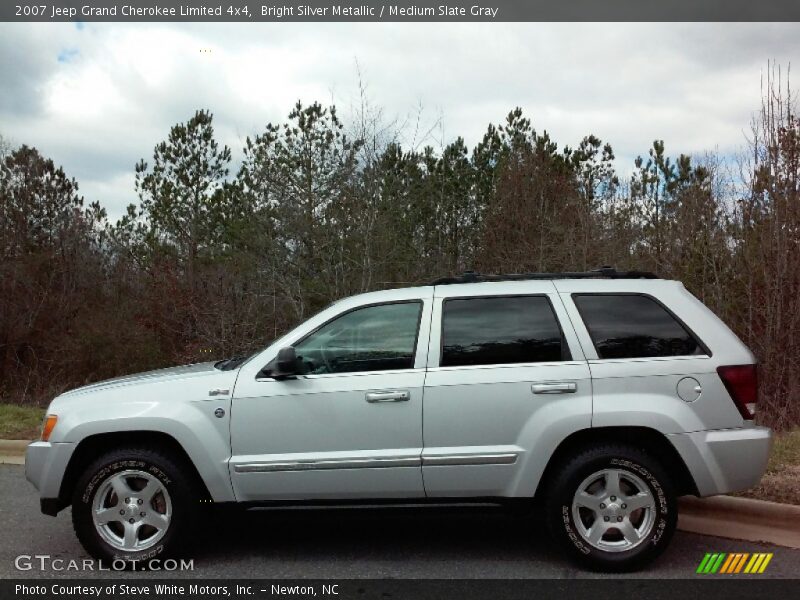 Bright Silver Metallic / Medium Slate Gray 2007 Jeep Grand Cherokee Limited 4x4