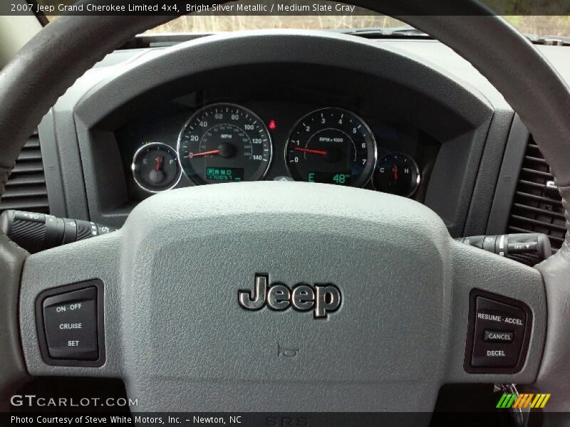 Bright Silver Metallic / Medium Slate Gray 2007 Jeep Grand Cherokee Limited 4x4