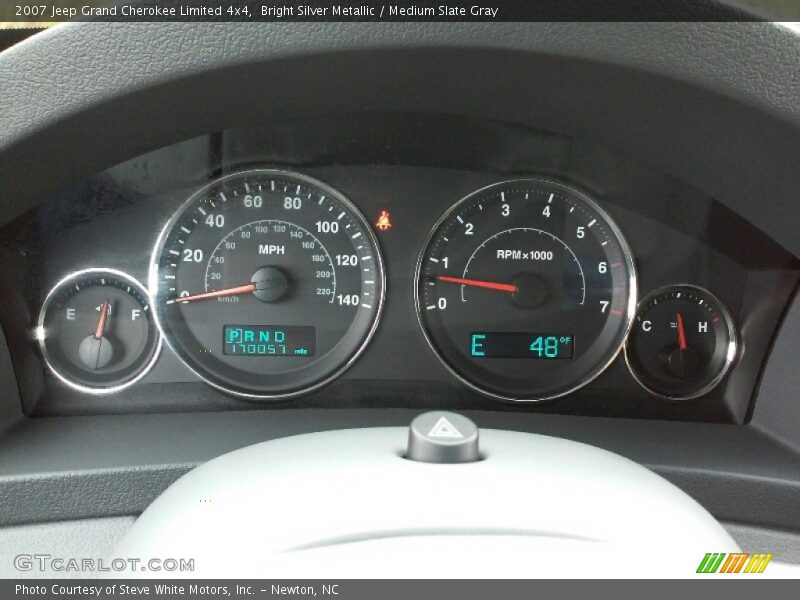 Bright Silver Metallic / Medium Slate Gray 2007 Jeep Grand Cherokee Limited 4x4