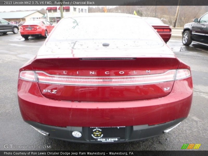 Ruby Red / Charcoal Black 2013 Lincoln MKZ 3.7L V6 FWD
