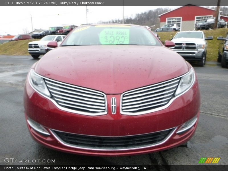 Ruby Red / Charcoal Black 2013 Lincoln MKZ 3.7L V6 FWD