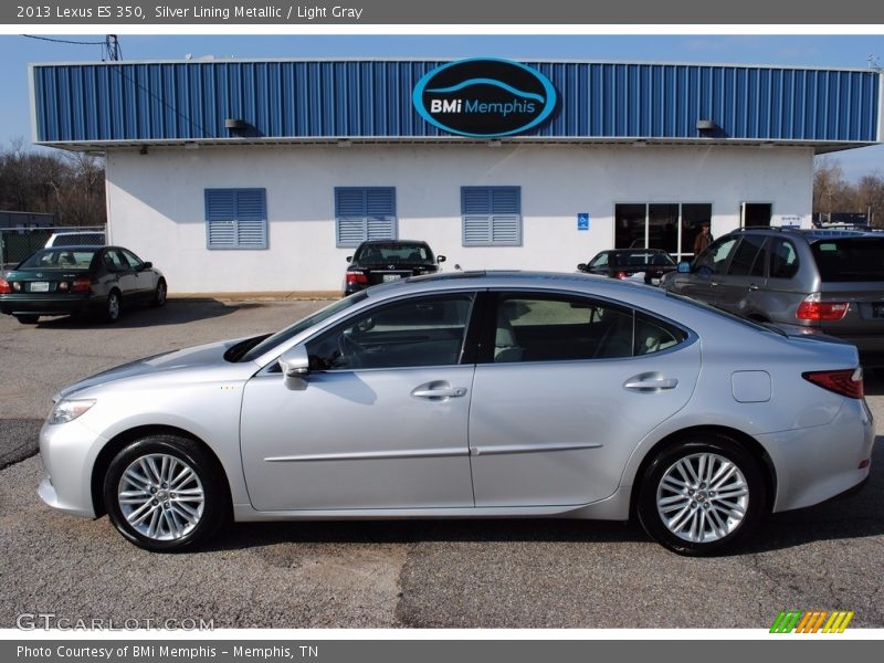 Silver Lining Metallic / Light Gray 2013 Lexus ES 350