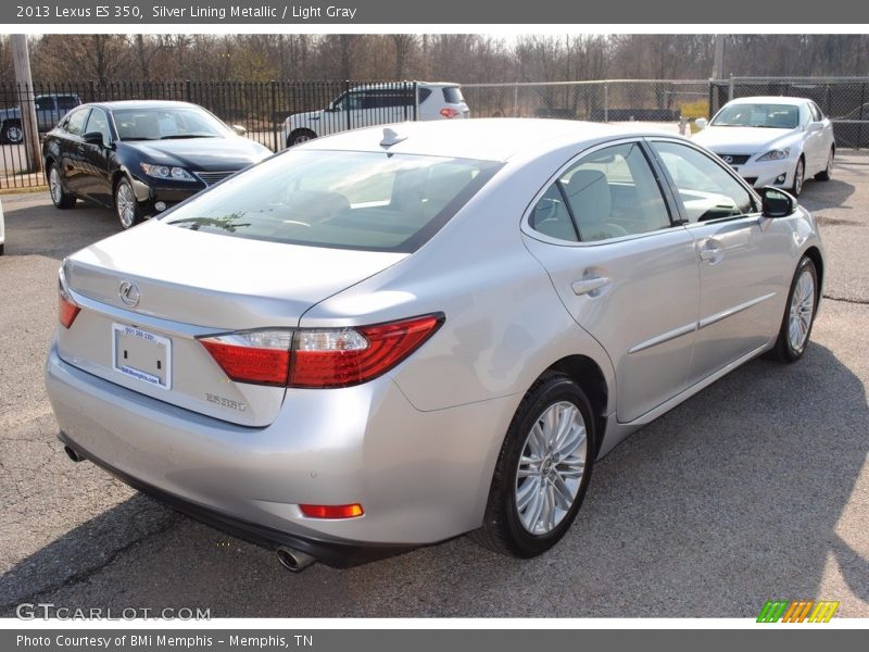 Silver Lining Metallic / Light Gray 2013 Lexus ES 350