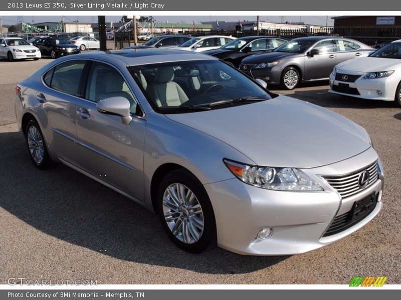 Silver Lining Metallic / Light Gray 2013 Lexus ES 350