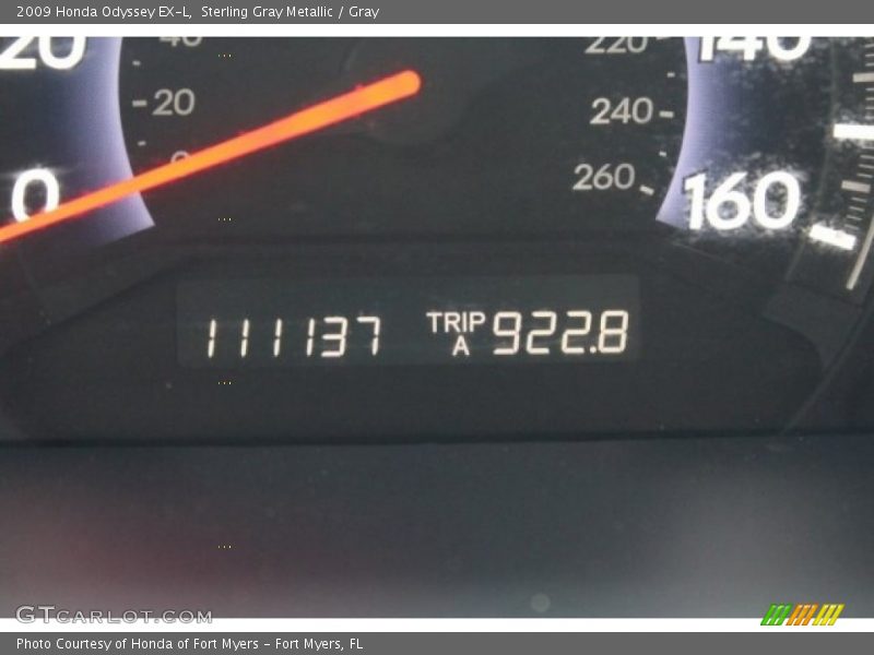 Sterling Gray Metallic / Gray 2009 Honda Odyssey EX-L