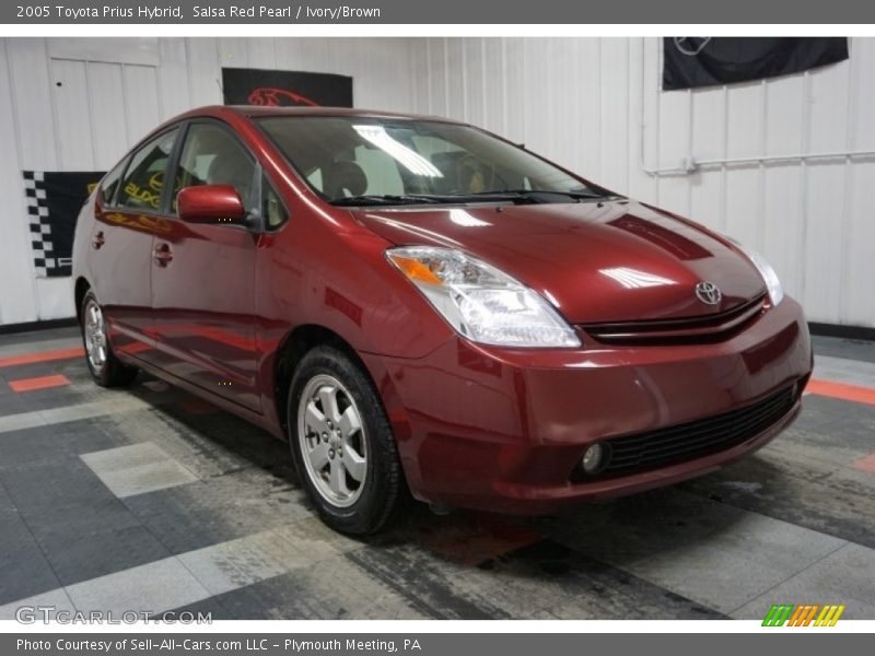 Salsa Red Pearl / Ivory/Brown 2005 Toyota Prius Hybrid