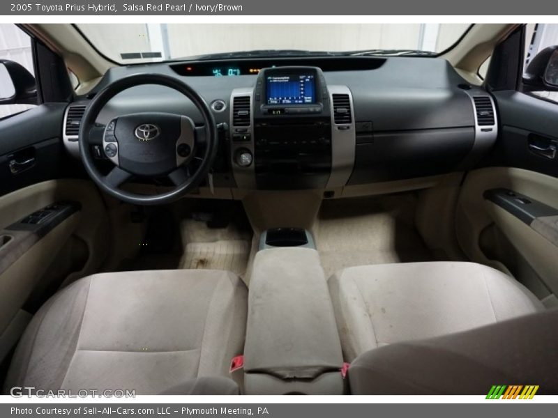 Salsa Red Pearl / Ivory/Brown 2005 Toyota Prius Hybrid