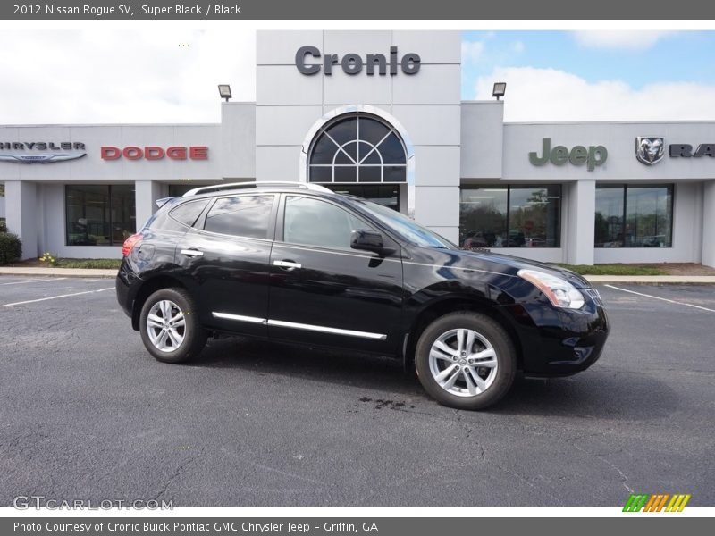 Super Black / Black 2012 Nissan Rogue SV