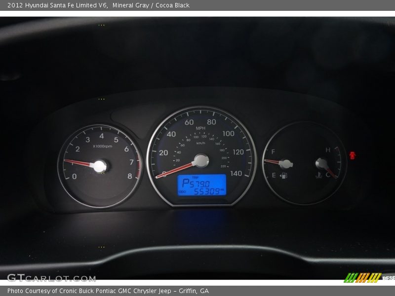 Mineral Gray / Cocoa Black 2012 Hyundai Santa Fe Limited V6