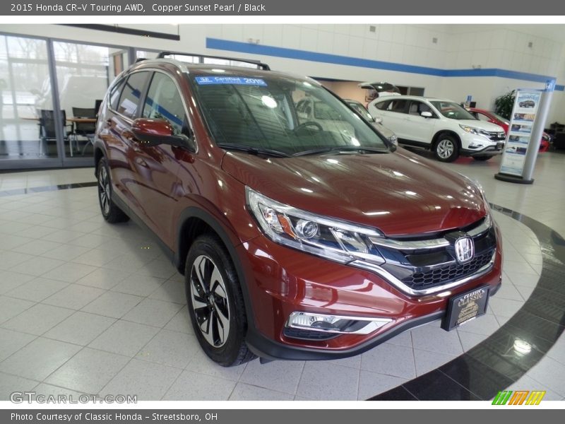 Copper Sunset Pearl / Black 2015 Honda CR-V Touring AWD