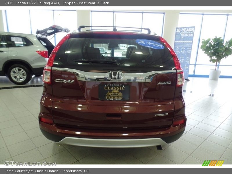 Copper Sunset Pearl / Black 2015 Honda CR-V Touring AWD