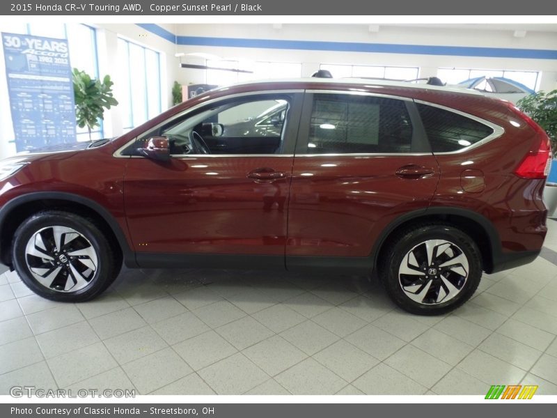 Copper Sunset Pearl / Black 2015 Honda CR-V Touring AWD
