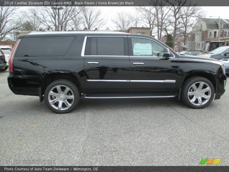 Black Raven / Kona Brown/Jet Black 2016 Cadillac Escalade ESV Luxury 4WD