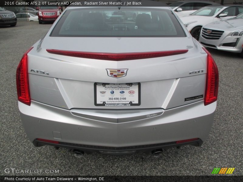 Radiant Silver Metallic / Jet Black 2016 Cadillac ATS 2.0T Luxury AWD Sedan