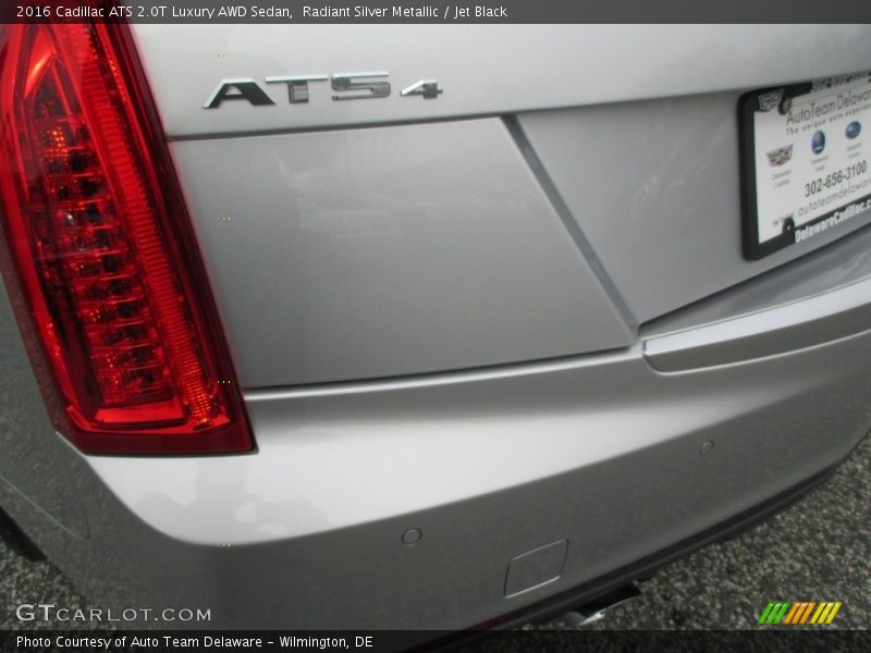 Radiant Silver Metallic / Jet Black 2016 Cadillac ATS 2.0T Luxury AWD Sedan
