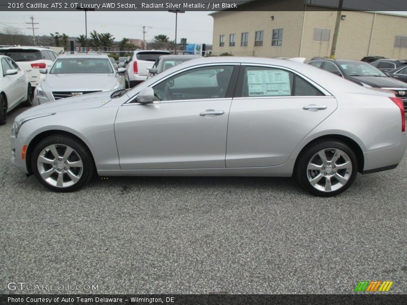 Radiant Silver Metallic / Jet Black 2016 Cadillac ATS 2.0T Luxury AWD Sedan