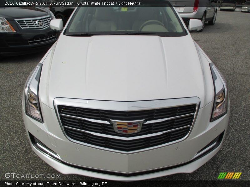 Crystal White Tricoat / Light Neutral 2016 Cadillac ATS 2.0T Luxury Sedan