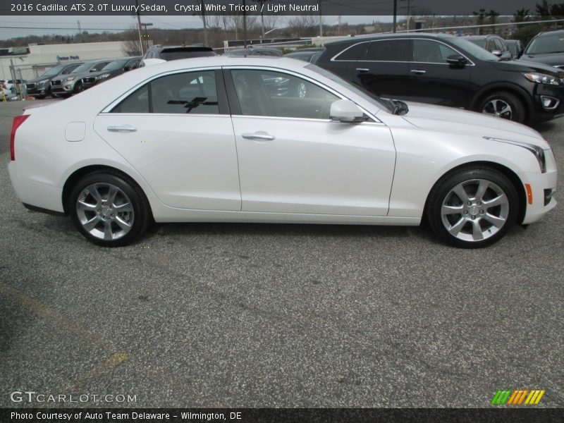 Crystal White Tricoat / Light Neutral 2016 Cadillac ATS 2.0T Luxury Sedan